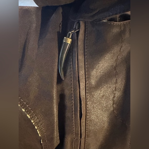 Just Cavalli NWT Brown Zip-up Leather Overcoat/Jacket Pelle - SZ 42 - Picture 9 of 14